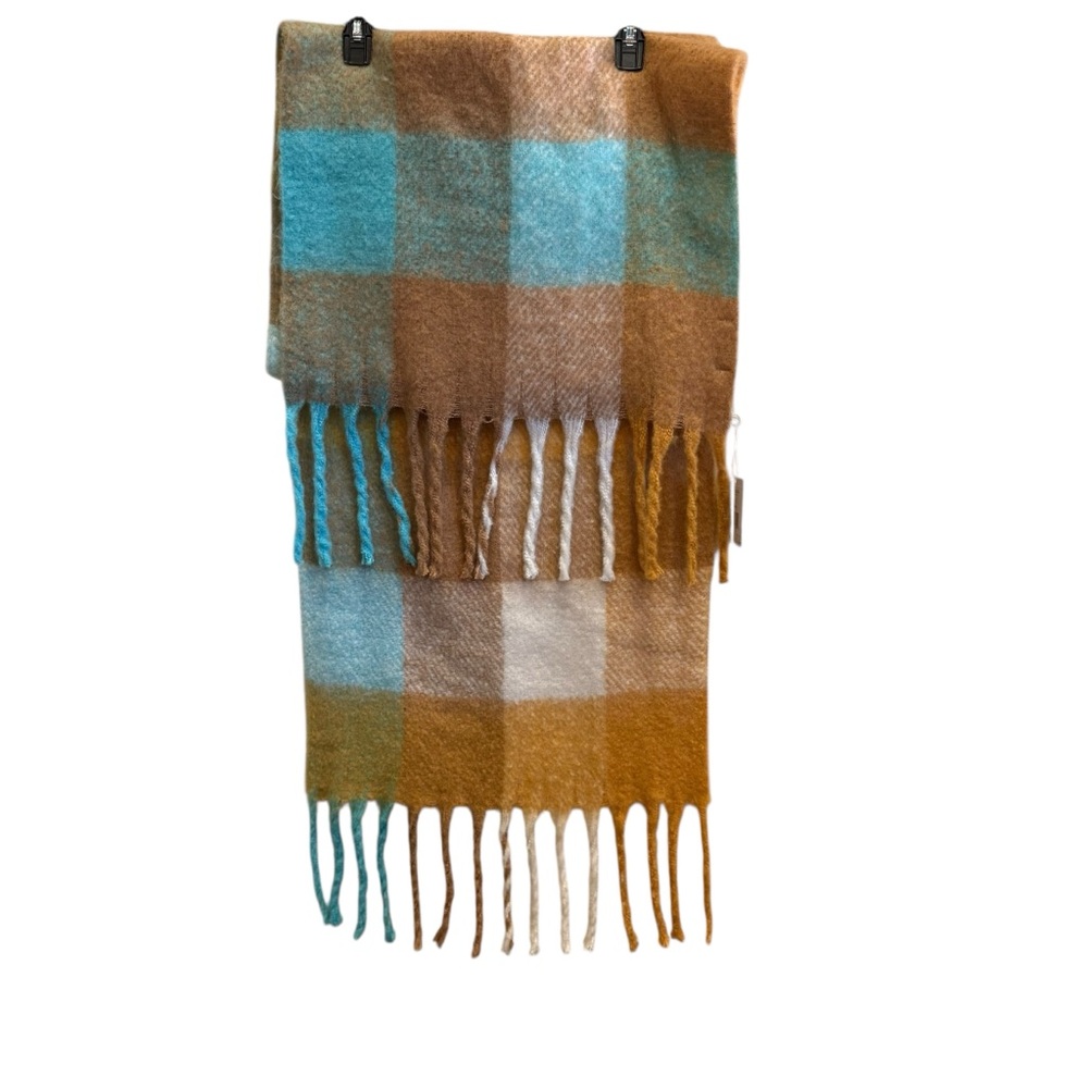 Shiraleah of Chicago Elodie Large Checkered Multicolor Oversized Fringe Scarf